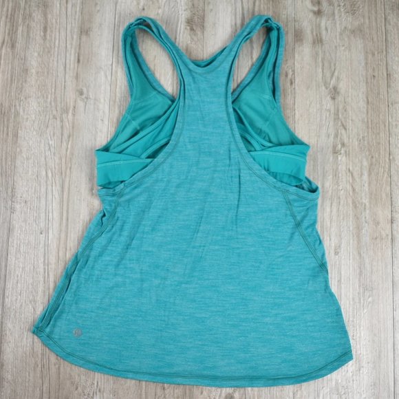 Lululemon Glide and Stride Viridian Green 2-in-1 Tank 2017 W1ADIS - Picture 2 of 7